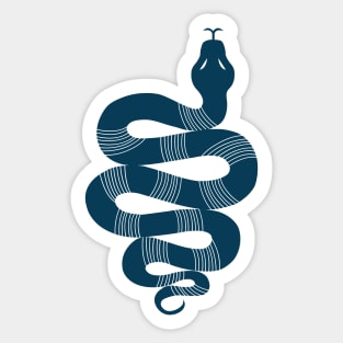 Large Snake deep blue Sticker